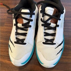 Nike White and Teal Men's Sneakers
